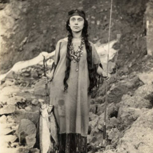 opal whiteley holding fish