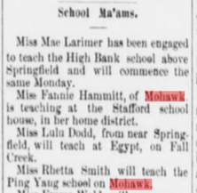 Polley - Mohawk School - Huddleston - Ping Yang school maams ping yang